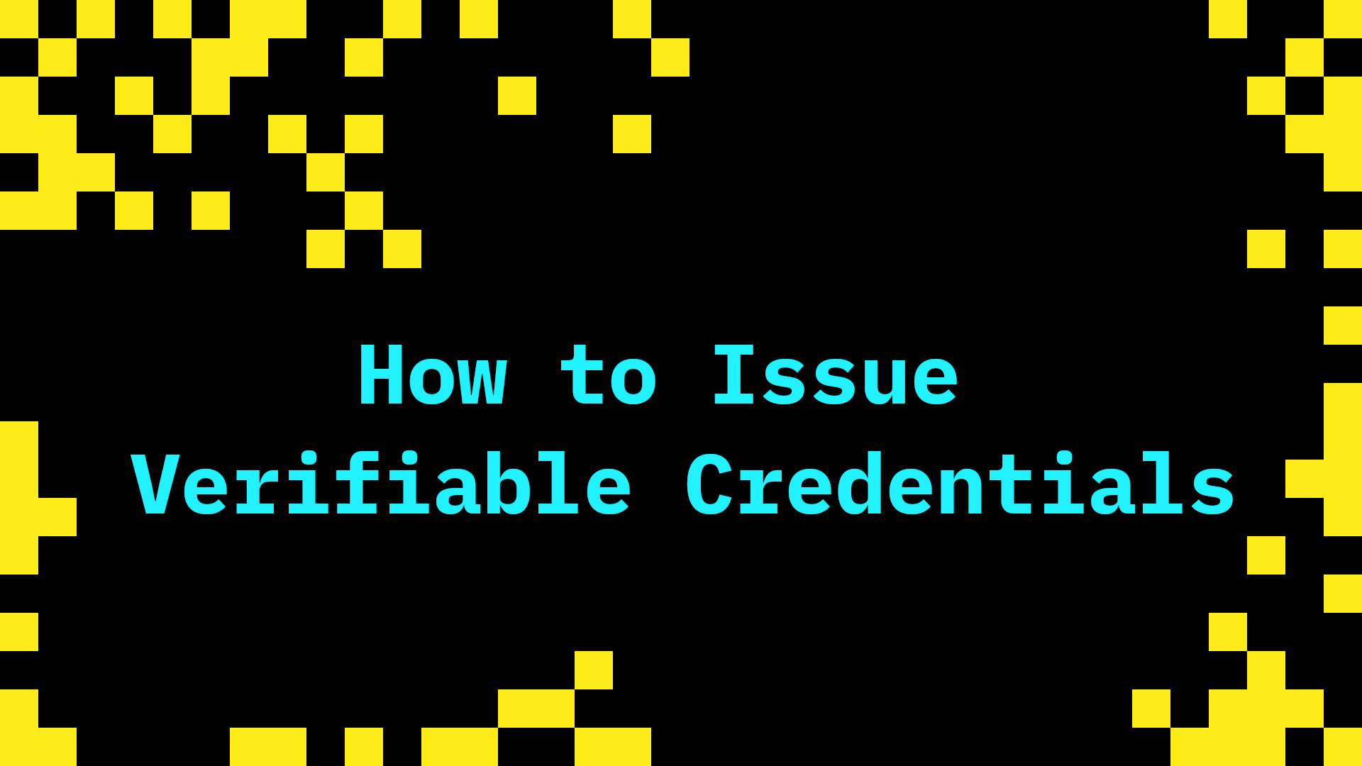 Manually Issue a Verifiable Credential